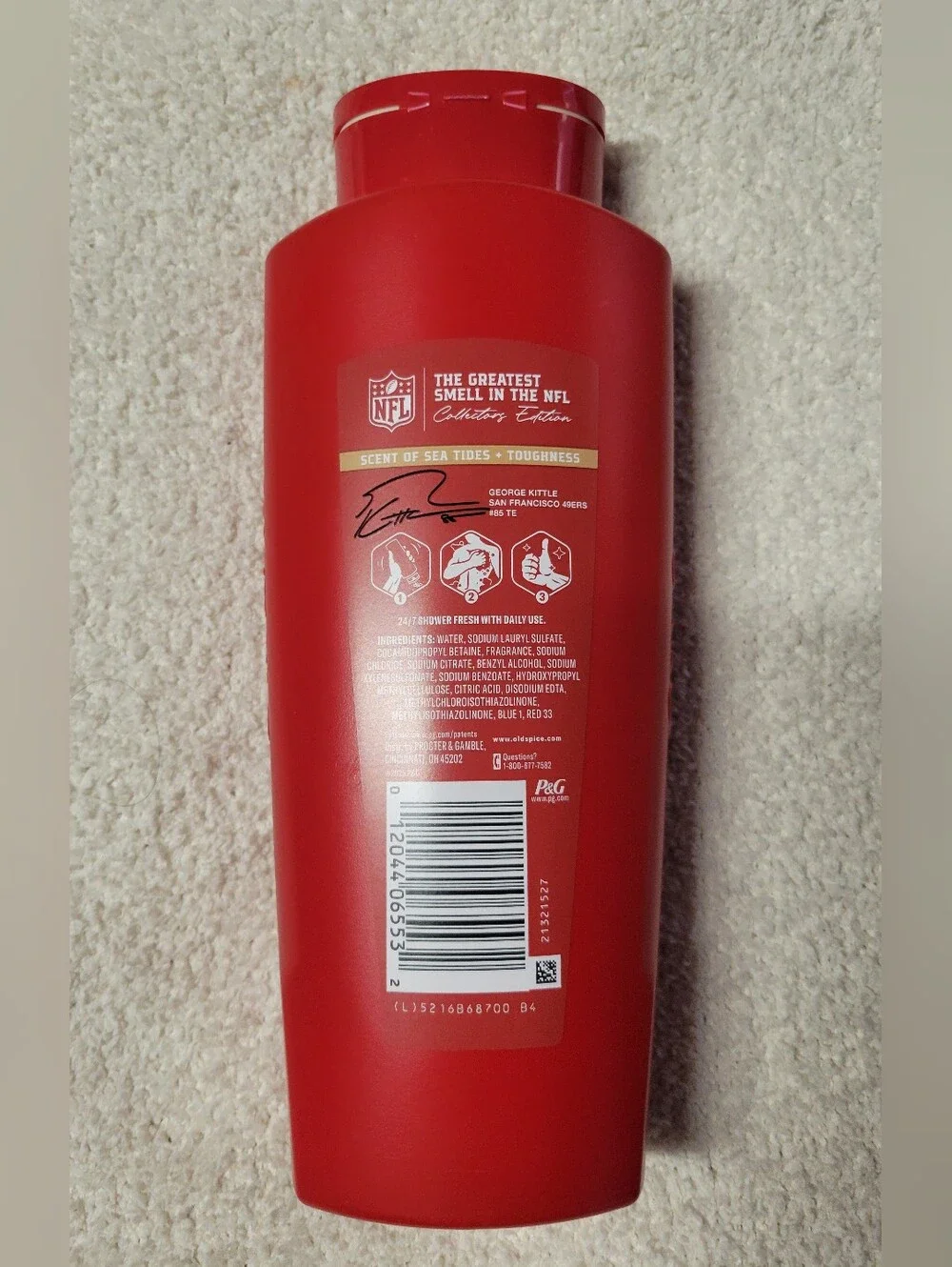 Old Spice George Kittle NFL Collection Body Wash Kittle Can Cook 24 oz 49ers NEW